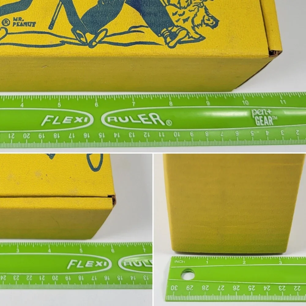 VTG Mr. Peanut Kids Yellow Cardboard School Pencil Box Planters Collectible RARE